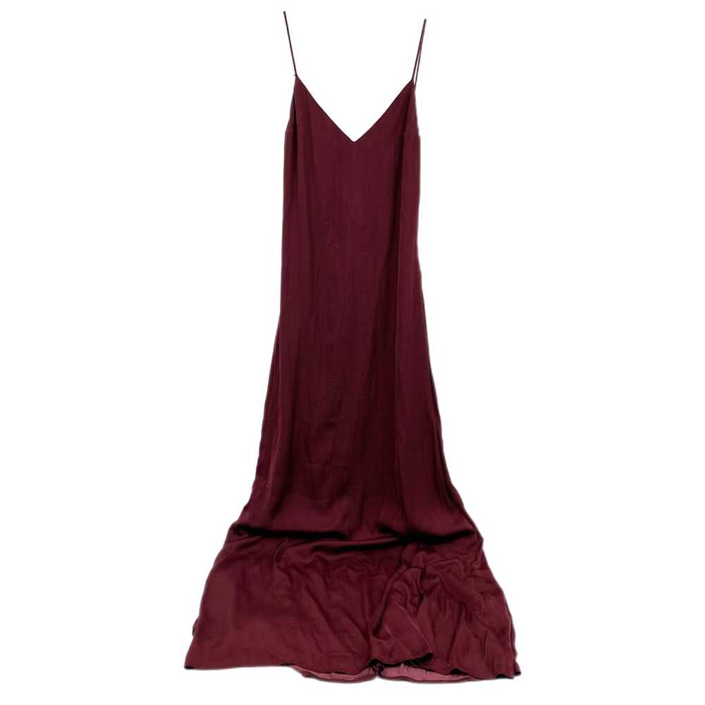 Lovers + Friends Burgundy Satin Sleeveless Maxi Dress | Size S